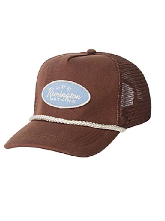 Remington Accessories - Remington Stone Brown Mesh Trucker Hat with Cream Label